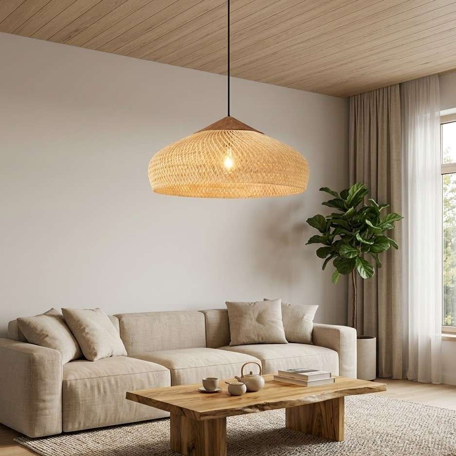 Suspension Rotin style Boheme