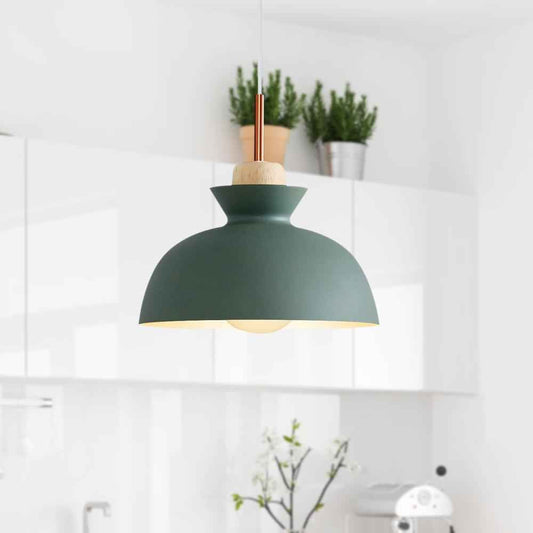 Suspension Luminaire Craftsman Style 1 Lumière Simple Dôme pour Salle à Manger