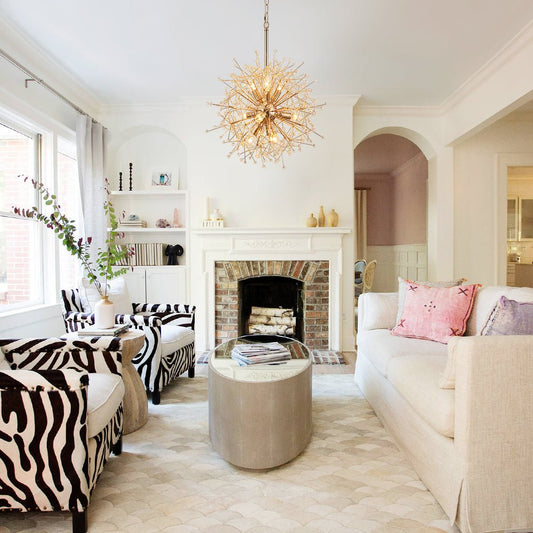 Lustre Salon Spoutnik en Cristal