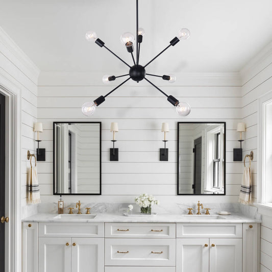 Lustre Salon Spoutnik en Laiton 70 cm