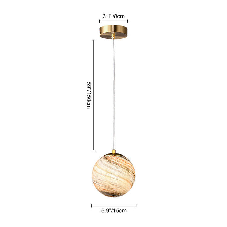 Suspension Salle à Manger Globe en Verre 15 cm