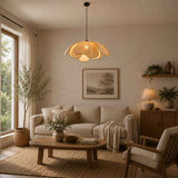 Suspension Salon en Rotin Floral