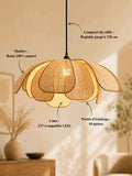 Suspension Salon en Rotin Floral