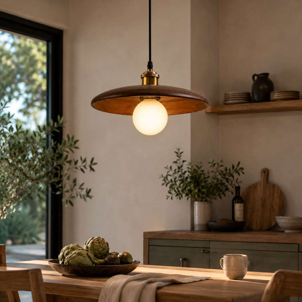 Suspension Bois Massif au Design Minimaliste