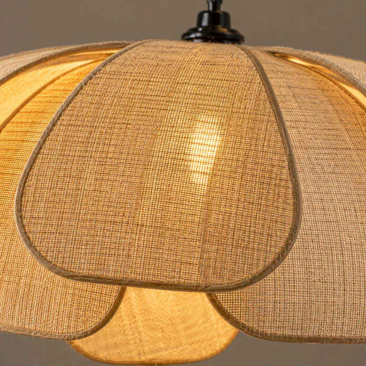 Suspension Salon en Rotin Floral