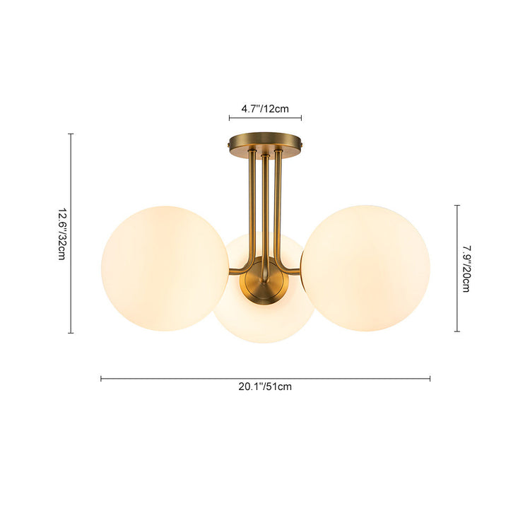 Plafonnier Chambre Spoutnik en Laiton