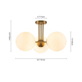 Plafonnier Chambre Spoutnik en Laiton