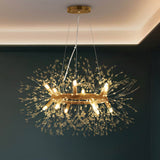 Lustre Salon Feu D'Artifice en Chrome
