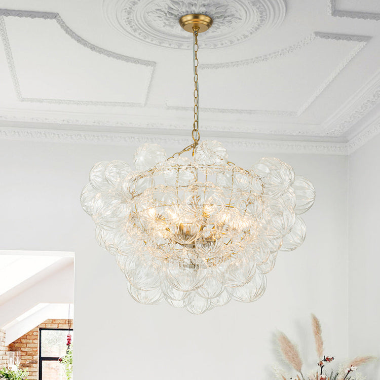 Lustre Salon Boule en Verre 83 cm Modèle 2