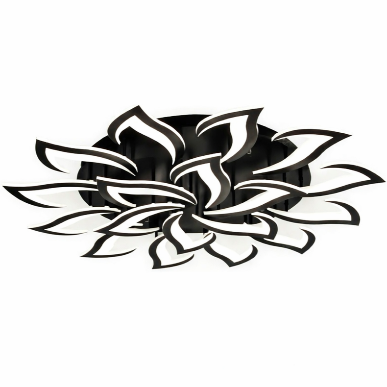 Plafonnier Nordique Lotus Noir/Blanc Variable