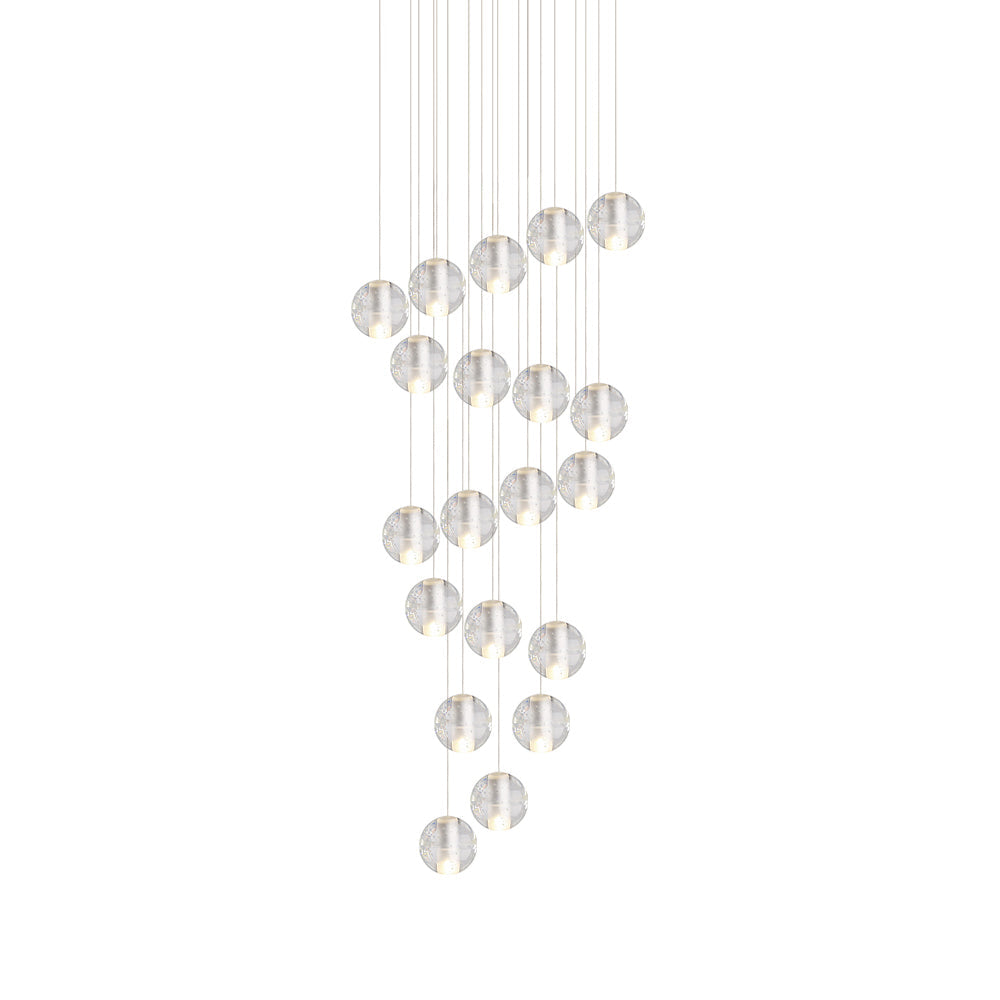 Suspension Cristal Globe Grappe pour Salle à Manger