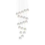 Suspension Cristal Globe Grappe pour Salle à Manger