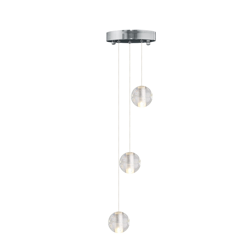 Suspension Cristal Globe Grappe pour Salle à Manger