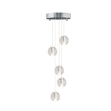 Suspension Cristal Globe Grappe pour Salle à Manger