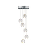 Suspension Cristal Globe Grappe pour Salle à Manger