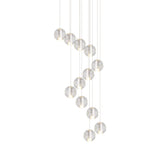 Suspension Cristal Globe Grappe pour Salle à Manger