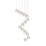 Suspension Cristal Globe Grappe pour Salle à Manger