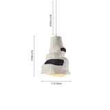 Suspension Wabi Sabi 1 Lumière Géométrique Gris Blanc pour Salle à Manger