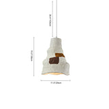 Suspension Wabi Sabi 1 Lumière Géométrique Gris Blanc pour Salle à Manger