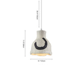 Suspension Wabi Sabi 1 Lumière Géométrique Gris Blanc pour Salle à Manger