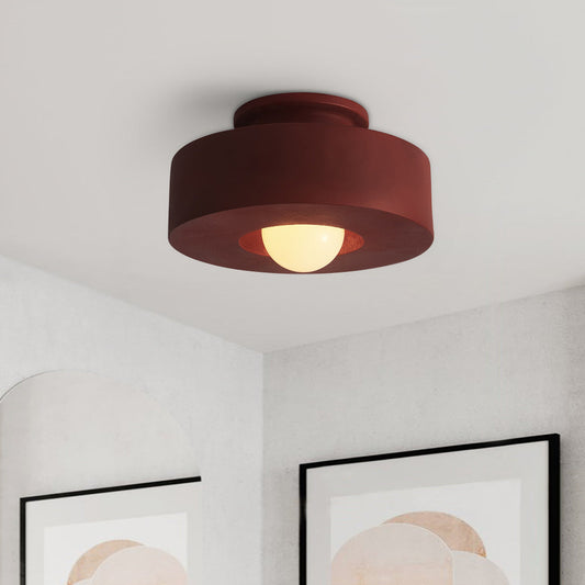 Plafonnier Céramique Nordique Géométrique Cylindrique pour Cuisine