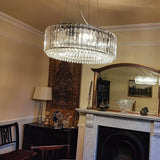 Lustre Cristal Moderne Glamour Rond pour Salon