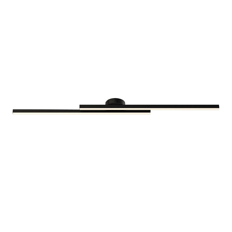 Plafonnier LED Long Bande Noir pour Salle de Bain