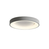 Plafonnier Salon Rond en Métal Gris