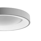 Plafonnier Salon Rond en Métal Gris
