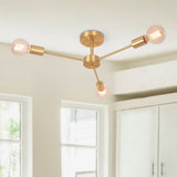 Plafonnier Laiton Moderne Sputnik Semi-Encastré pour Cuisine
