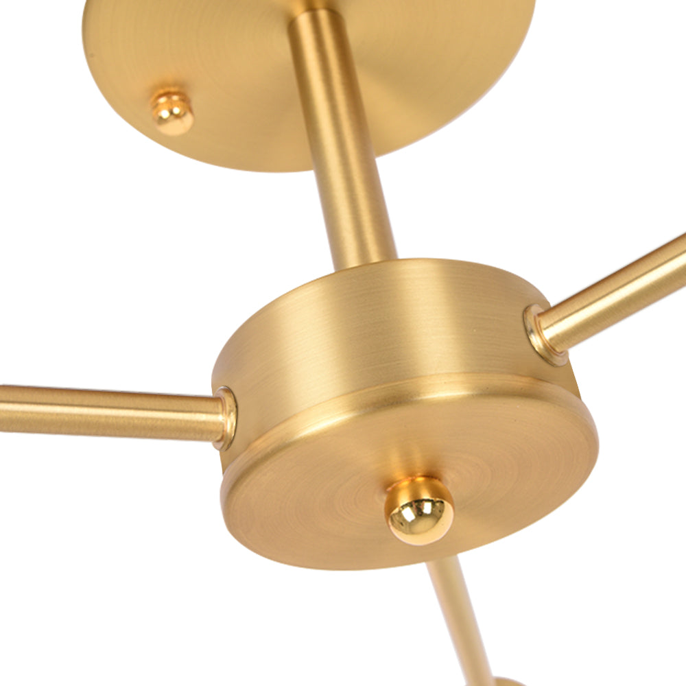 Plafonnier Laiton Moderne Sputnik Semi-Encastré pour Cuisine