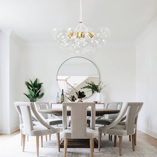 Lustre Boule Verre / Moderne Semi-Encastré pour Salle à Manger