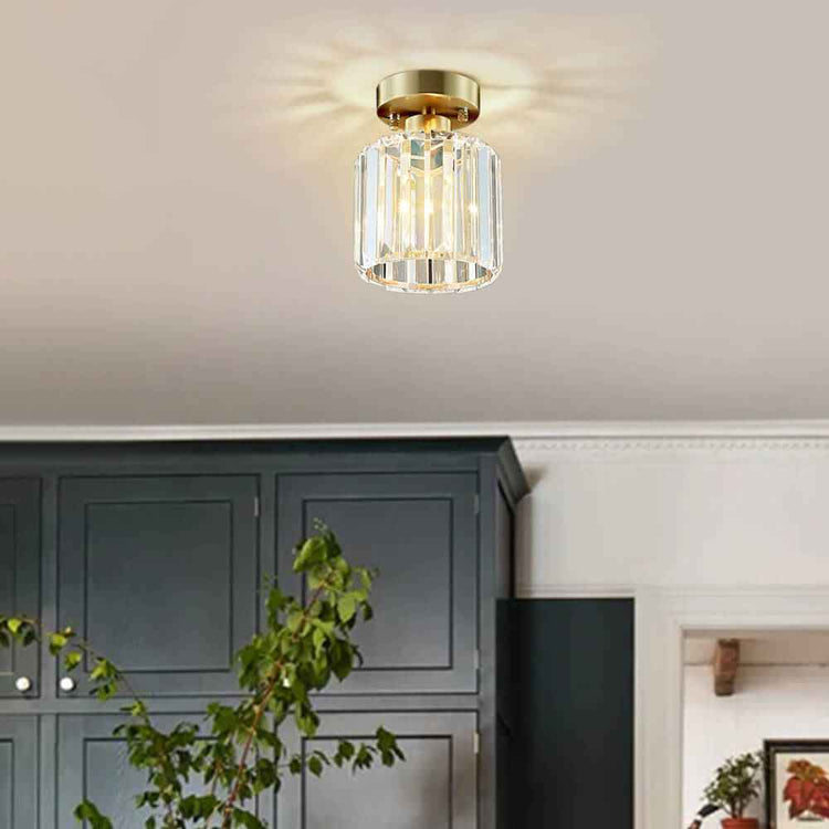 Plafonnier Verre Cristal Fitting Moderne pour Cuisine