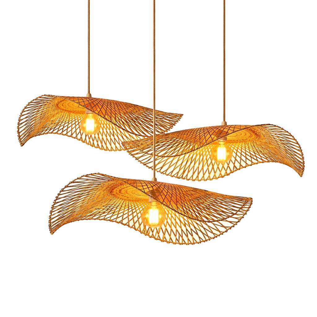 Suspension Bambou au Design Tressé