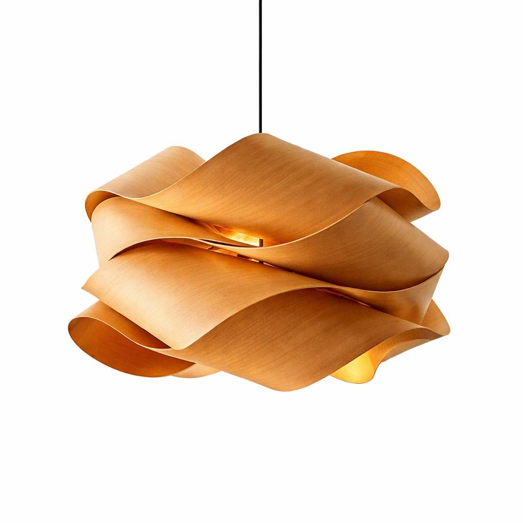 Suspension Bois en Forme Nuage