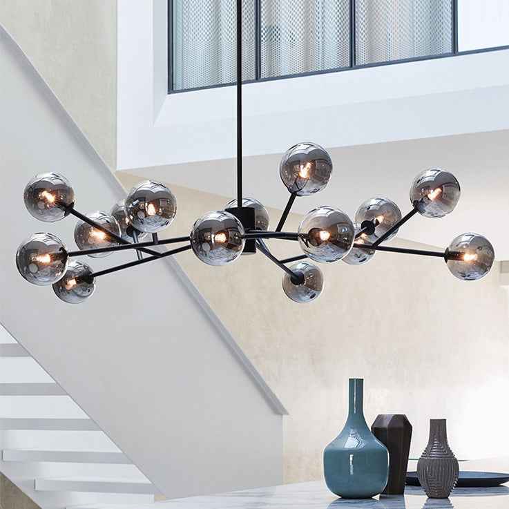 Lustre Moderne 15 Lumières Sputnik Sphère pour Salon