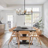 Lustre 8 Lumières Rustique Bougie Style pour Salon