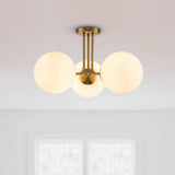 Plafonnier Chambre Spoutnik en Laiton