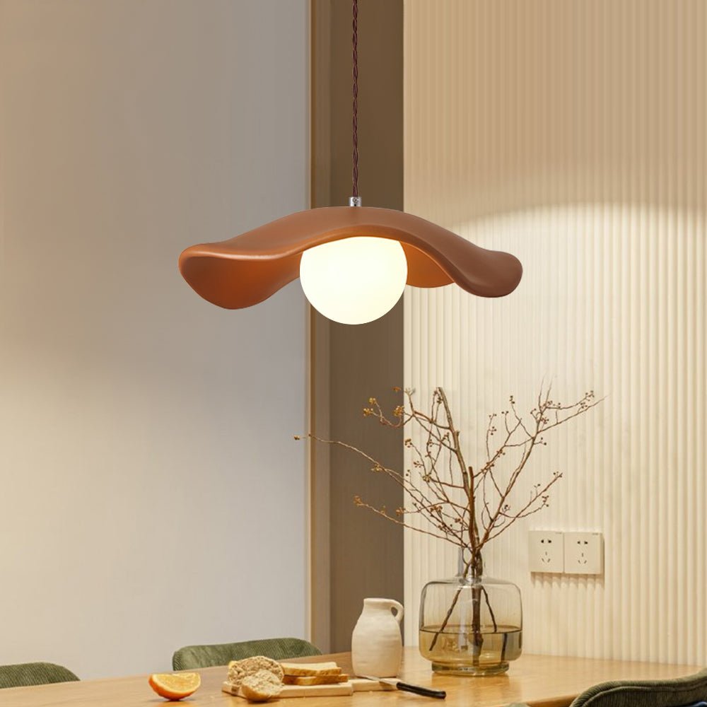Suspension Céramique Courbé Chapeau-Abat-Jour pour Salle à Manger
