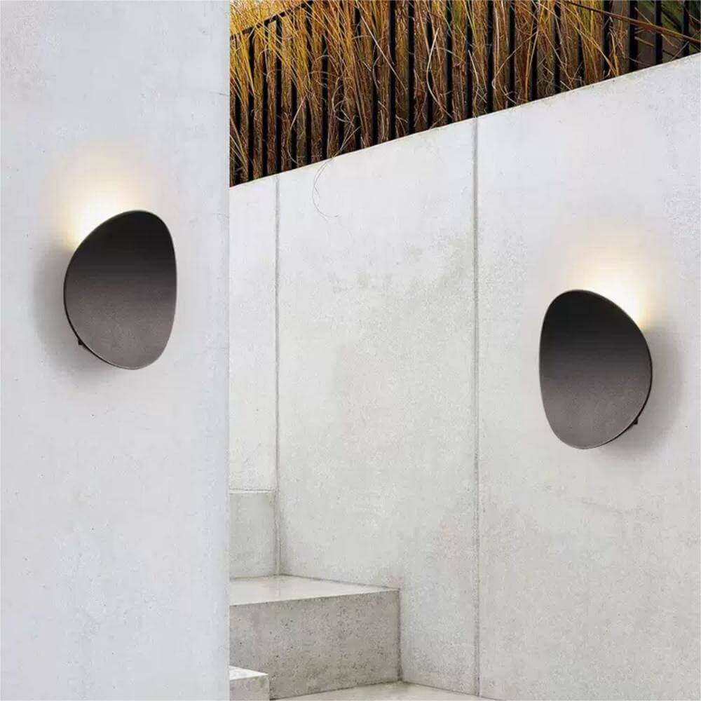 Applique Extérieure Moderne Rond Applique Murale avec Solar Forme