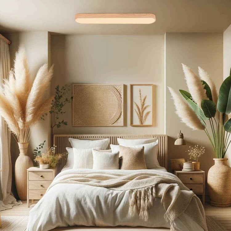 Plafonnier LED Moderne Long Ovale pour Salon