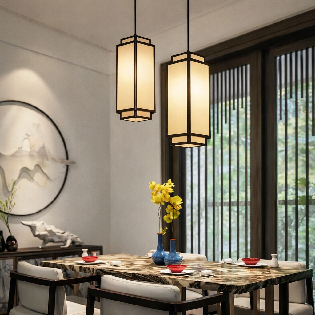 Suspension Lanterne Japonaise en Tissu Moderne