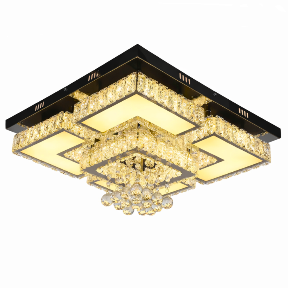 Plafonnier en Cristal LED Réglable avec Télécommande