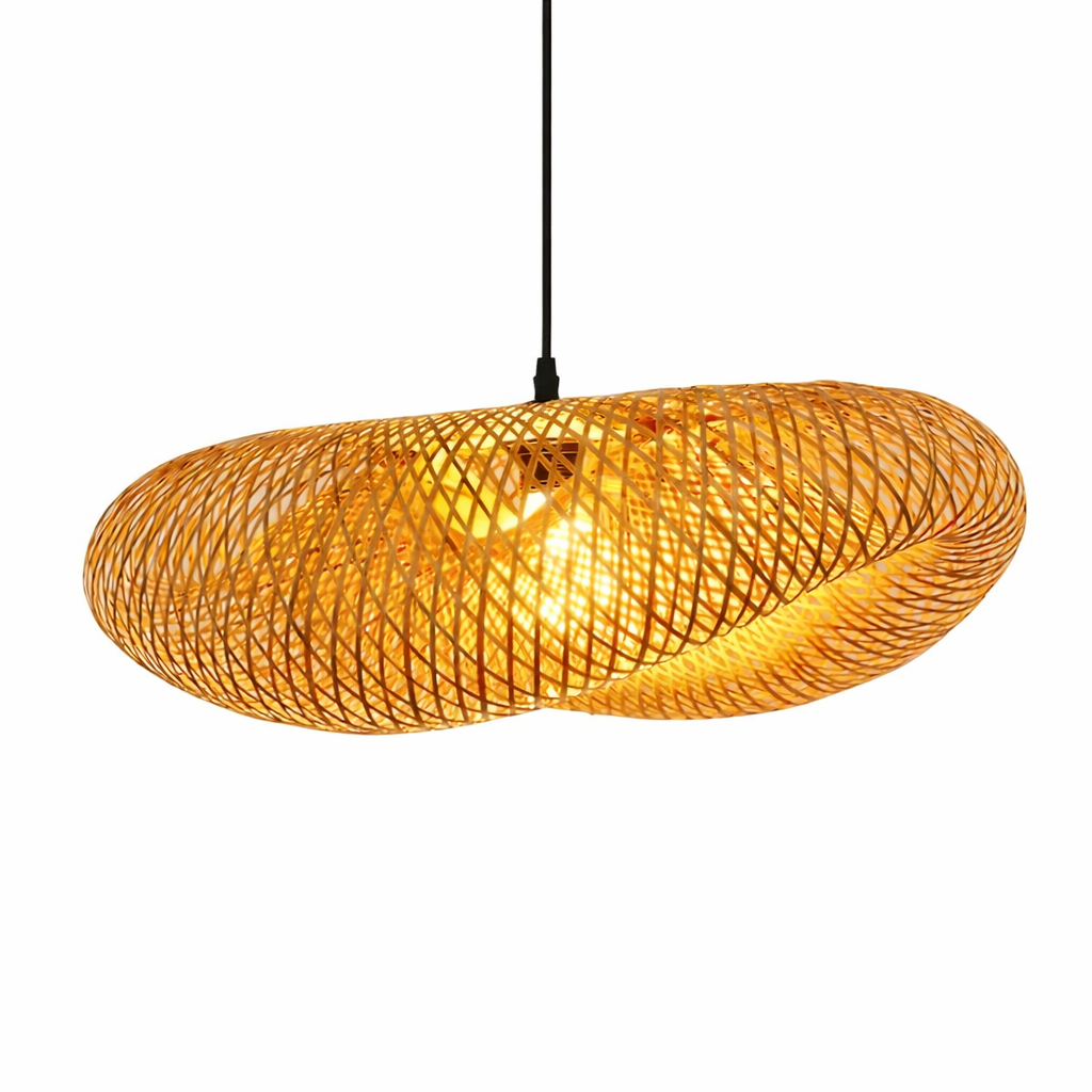 Lustre en Bambou Pendentif Vintage