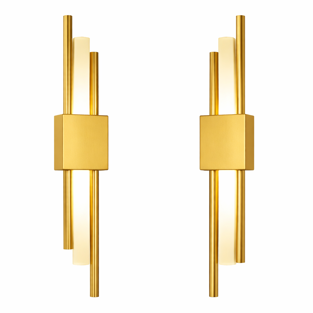 Applique Murale Parallèle Rechargeable Or