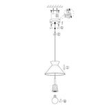 Suspension Luminaire Craftsman Style 1 Lumière Simple Dôme pour Salle à Manger