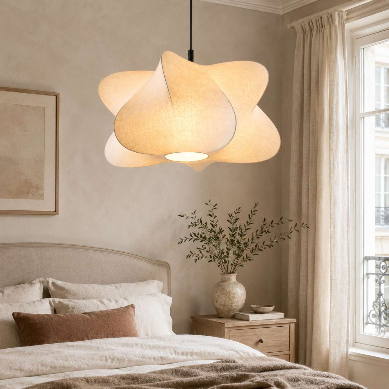 Suspension Lin en Forme de Nuage