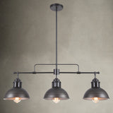 Suspension Industriel Cuisine 3 Lumières Barre Dôme pour Salle à Manger