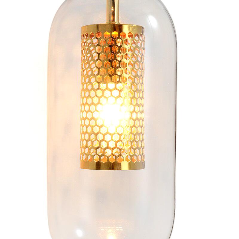 Applique Murale Verre 1 Lumière Moderne Cylindre pour Salle de Bain