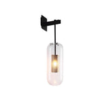 Applique Murale Verre 1 Lumière Moderne Cylindre pour Salle de Bain